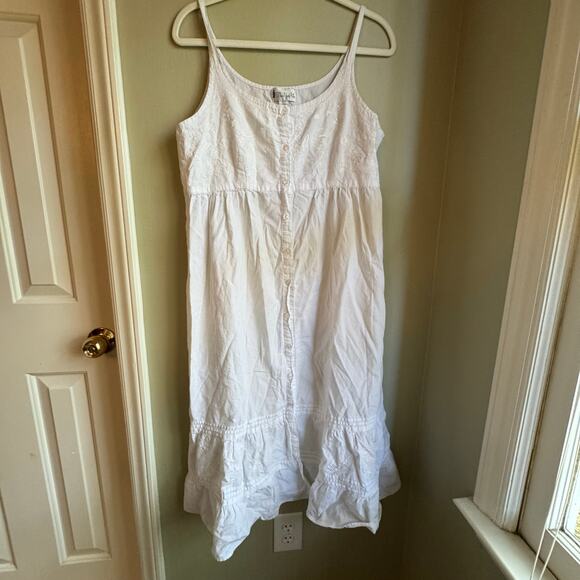 The 1 For U White Ruby Nightgown Vintage Style Embroidery Cotton Nightdress Midi - Picture 4 of 6